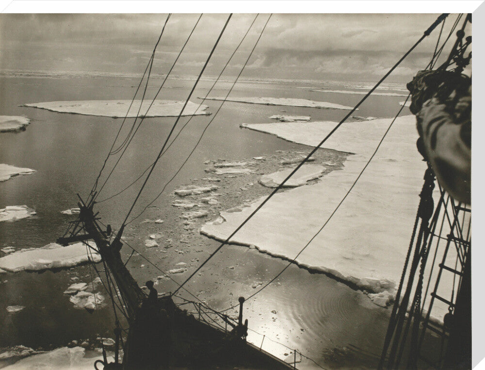 A lake among leads in the ice pack - Art print
