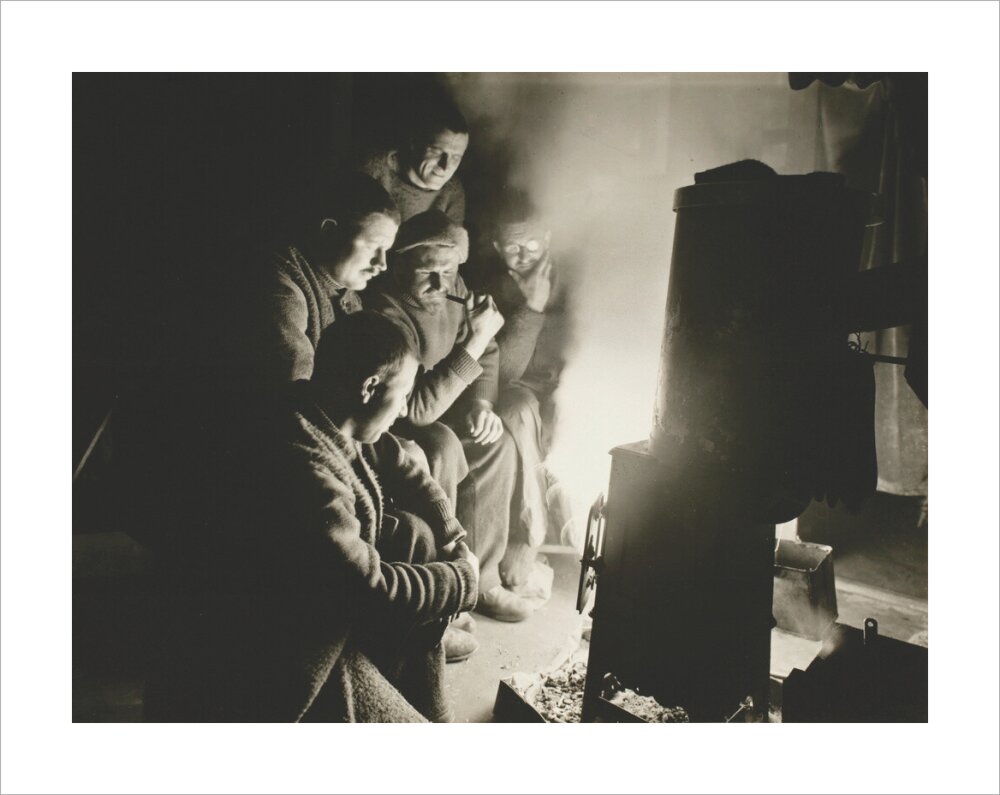Round the Night Watchman's fire - Art print
