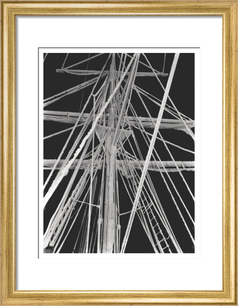 Rigging encrusted with rime - Art print
