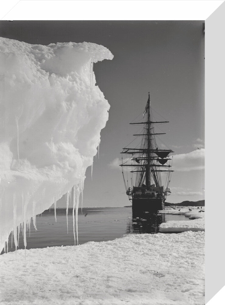The Terra Nova and a berg at ice-foot - Art print