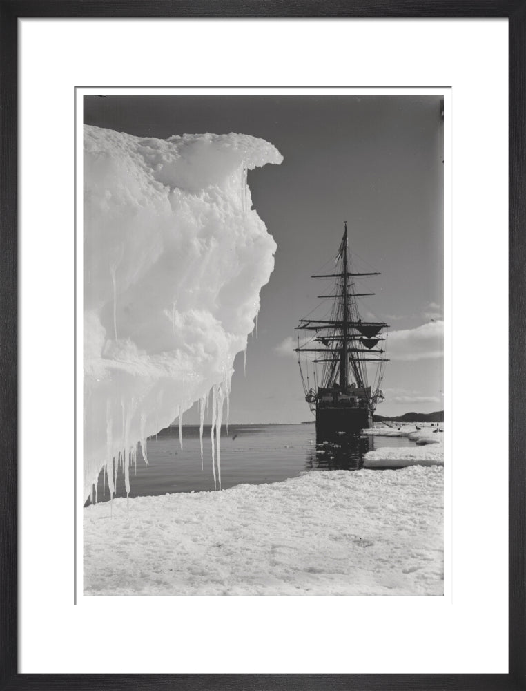 The Terra Nova and a berg at ice-foot - Art print