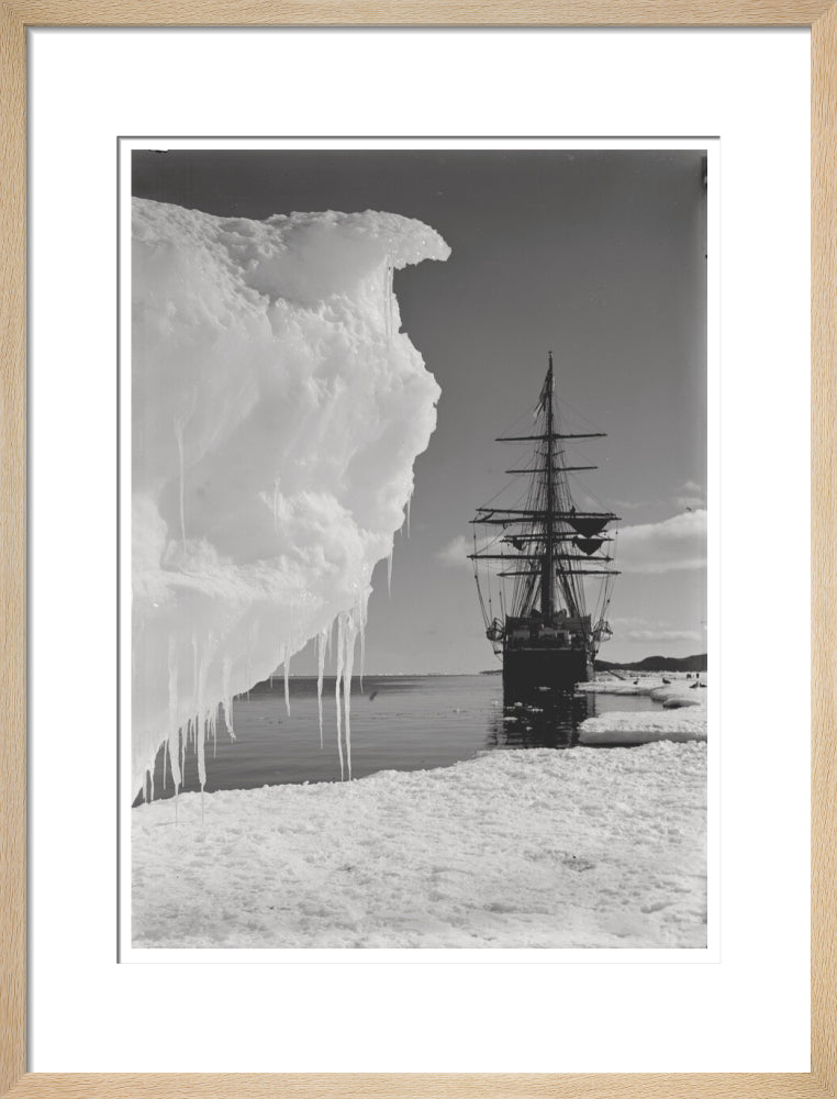 The Terra Nova and a berg at ice-foot - Art print