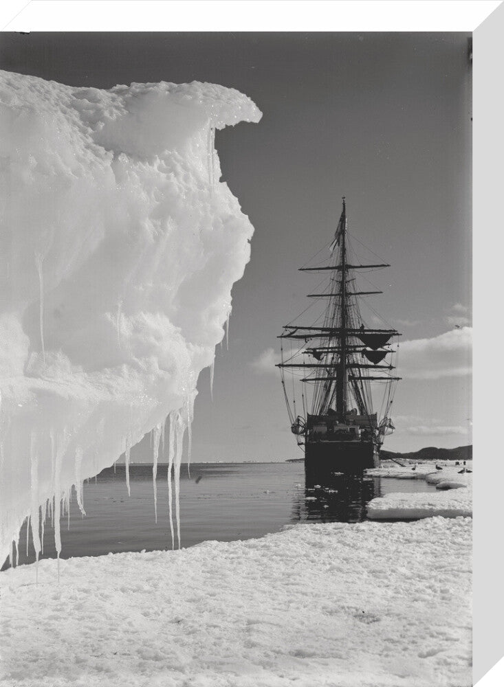 The Terra Nova and a berg at ice-foot - Art print
