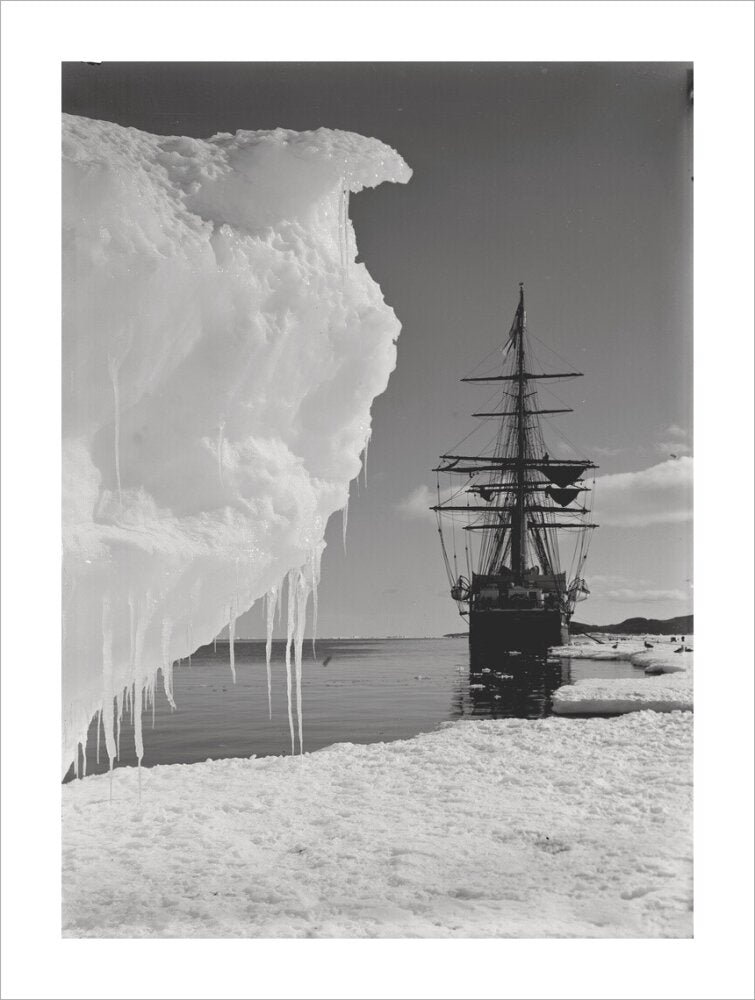 The Terra Nova and a berg at ice-foot - Art print