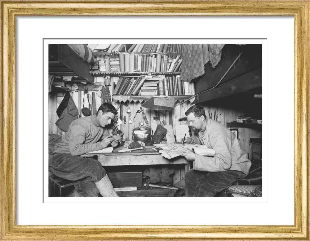 Griffith Taylor and Debenham in their Cubicle - Art print