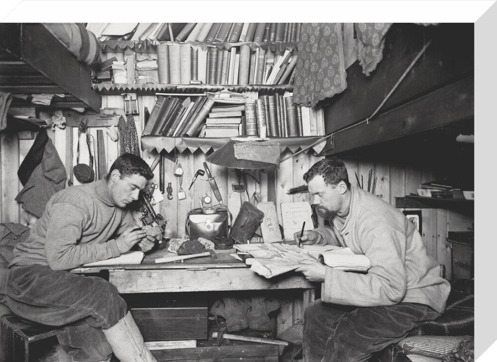 Griffith Taylor and Debenham in their Cubicle - Art print