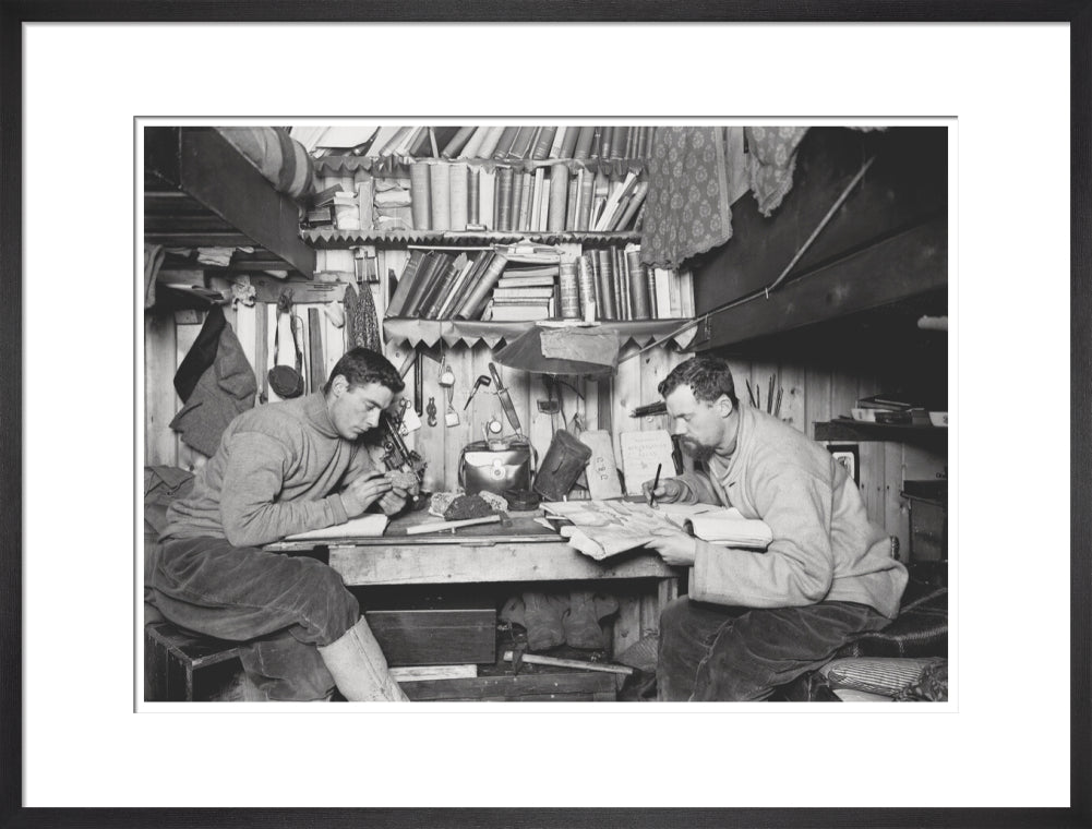 Griffith Taylor and Debenham in their Cubicle - Art print