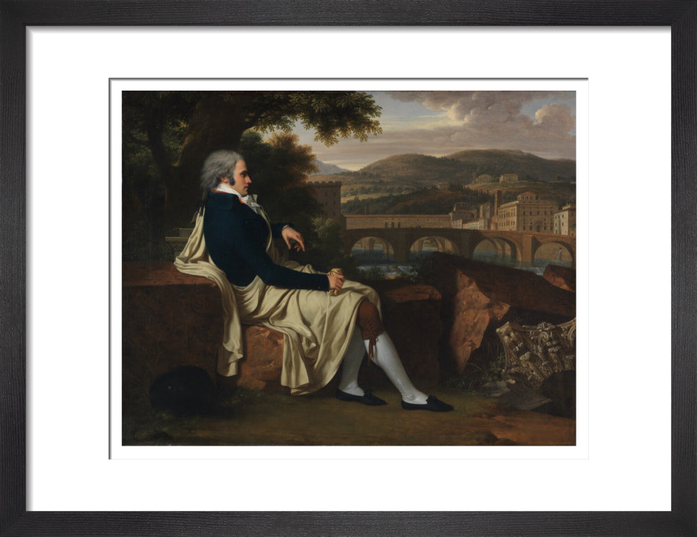 Joseph Allen Smith Contemplating Florence Across the Arno - Art print