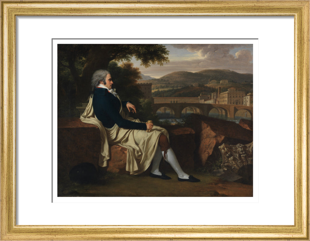 Joseph Allen Smith Contemplating Florence Across the Arno - Art print