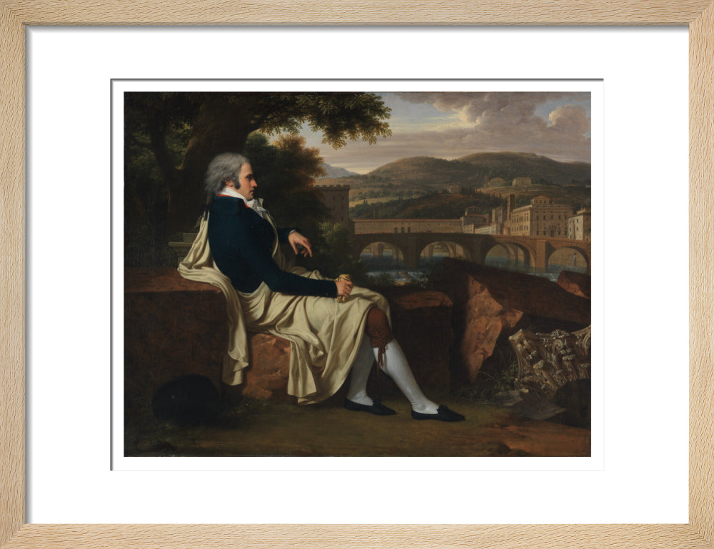 Joseph Allen Smith Contemplating Florence Across the Arno - Art print
