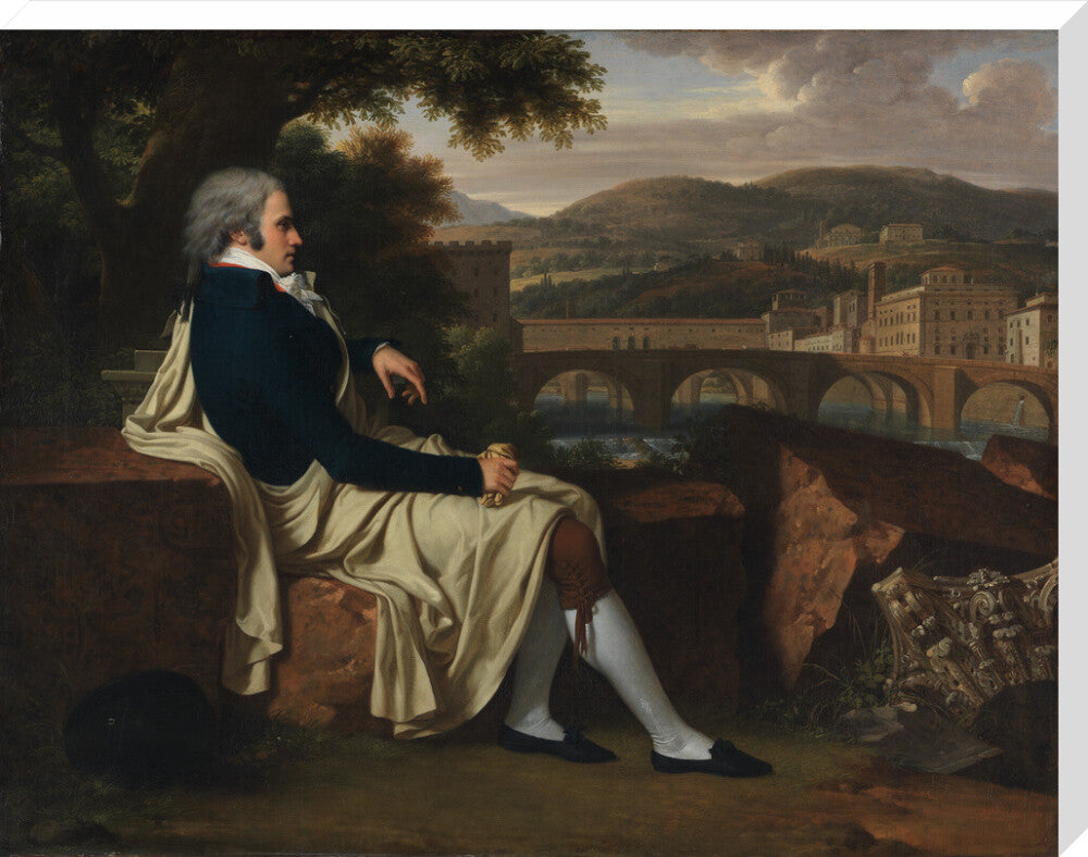 Joseph Allen Smith Contemplating Florence Across the Arno - Art print