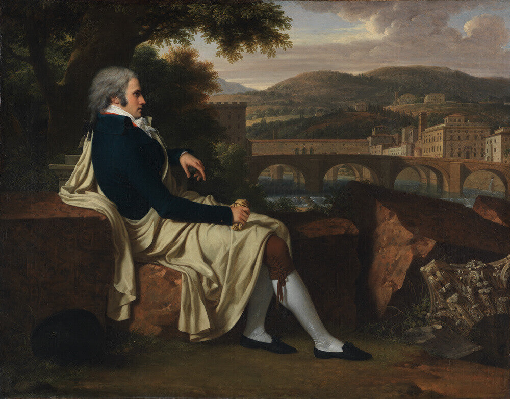 Joseph Allen Smith Contemplating Florence Across the Arno - Art print