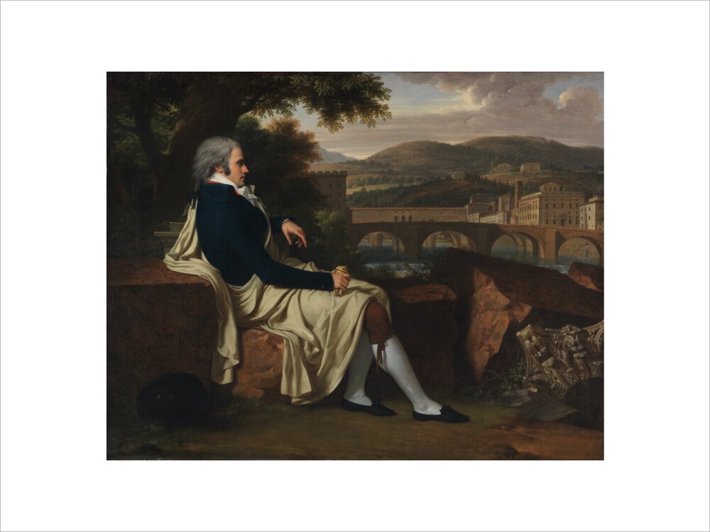 Joseph Allen Smith Contemplating Florence Across the Arno - Art print