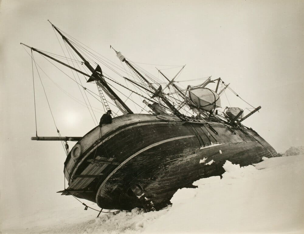 "Endurance" caught in a pressure crack, October, 1915