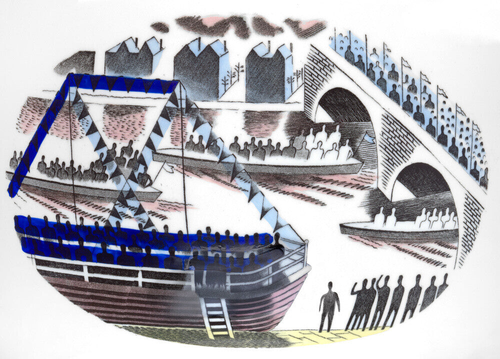 Spectators in Boats on Boat Race Day - Art print