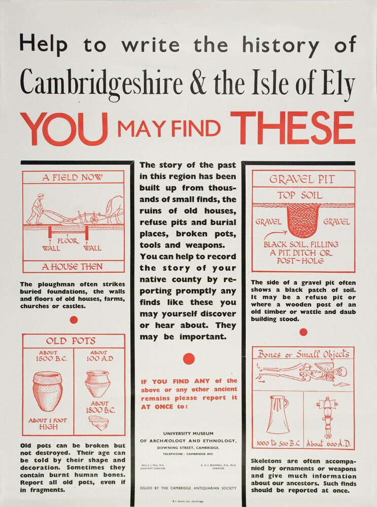 Cambridge and Ely Information poster - Art print