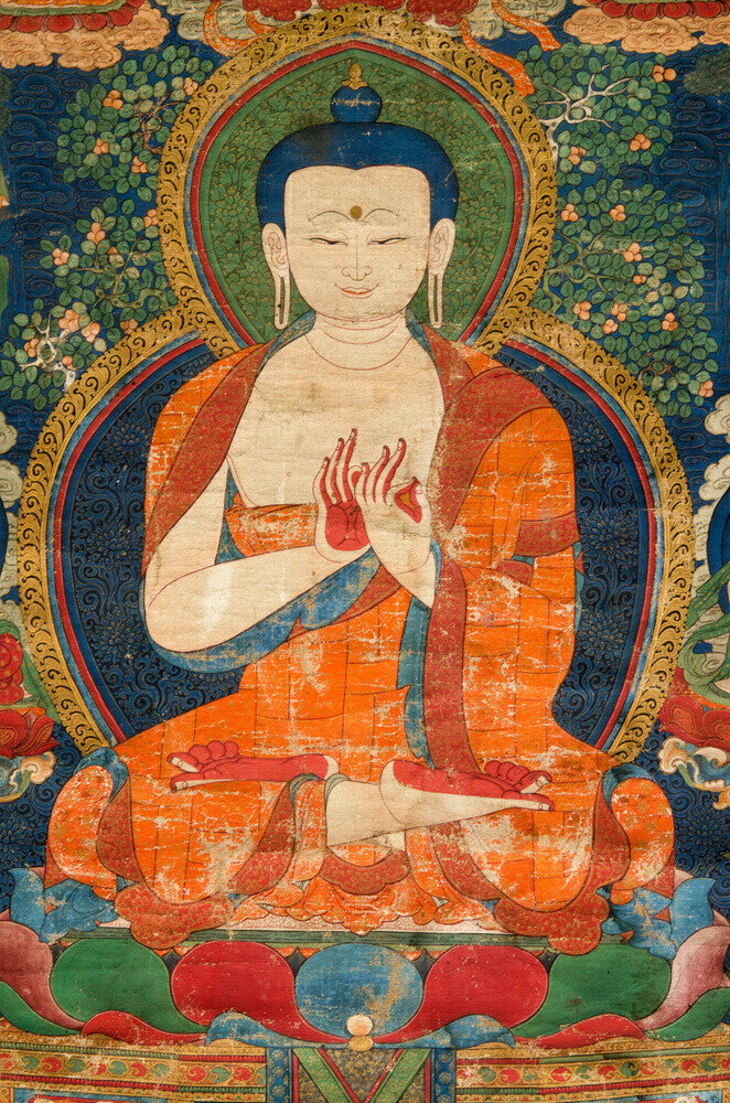 Thangka of Buddha preaching the dharma - Art print