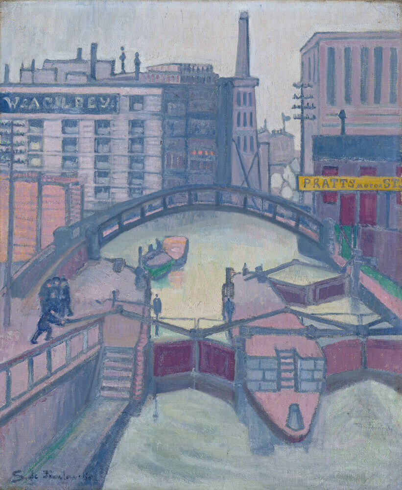 Lock on the Canal - Art print