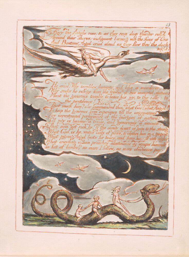 Fiery the Angels rose - Art print