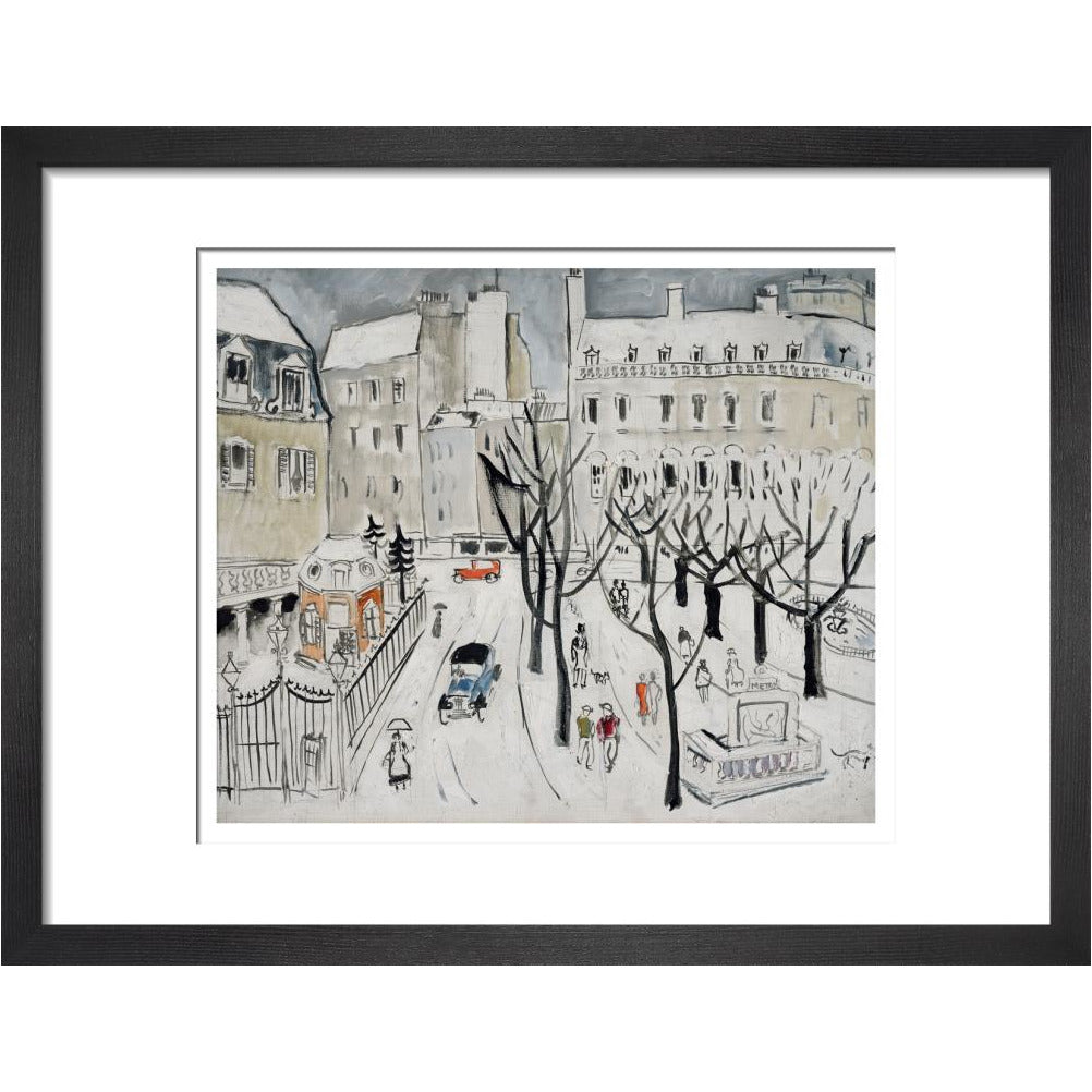 Paris Snow Scene - Art print