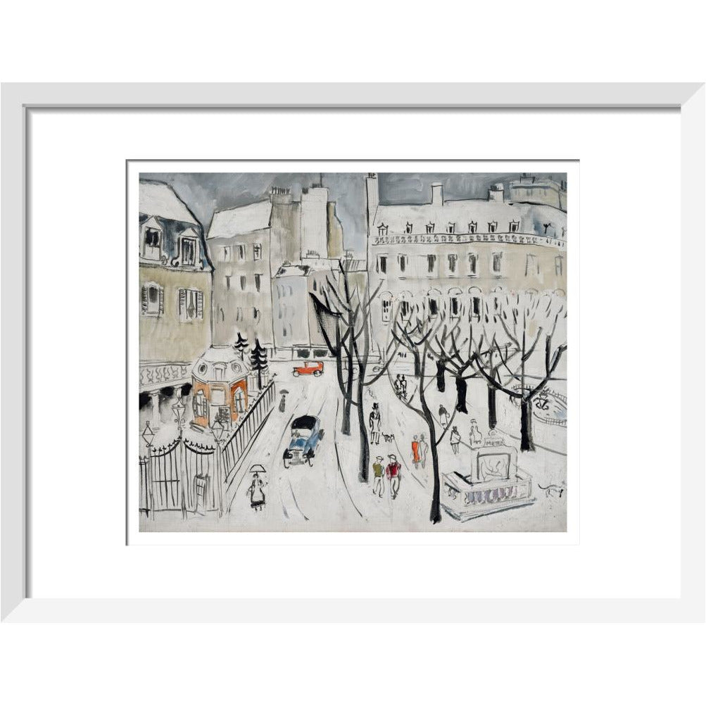 Paris Snow Scene - Art print