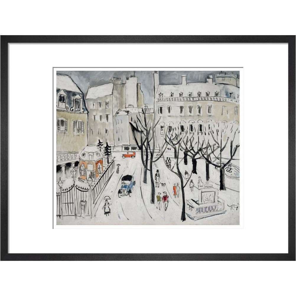 Paris Snow Scene - Art print