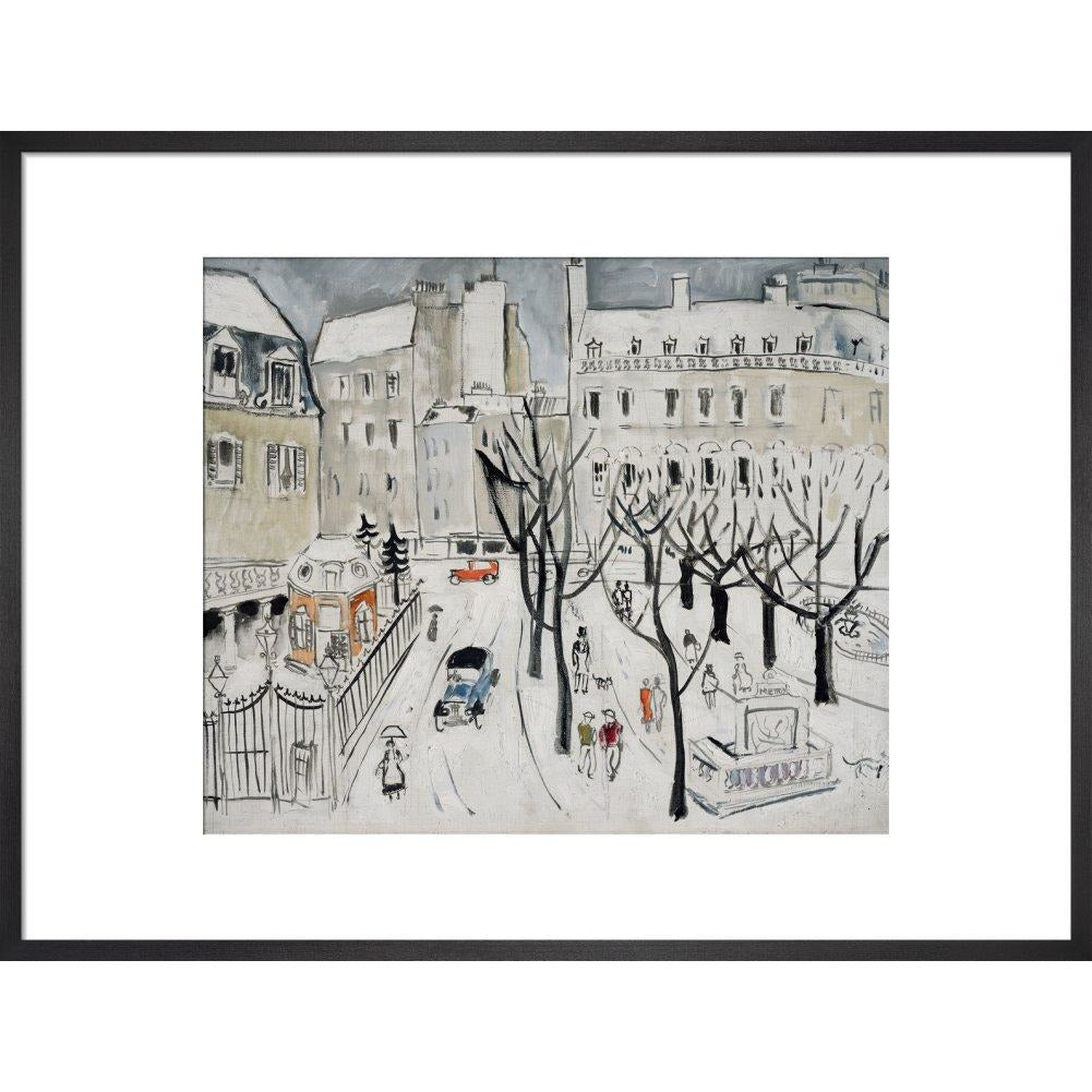 Paris Snow Scene - Art print