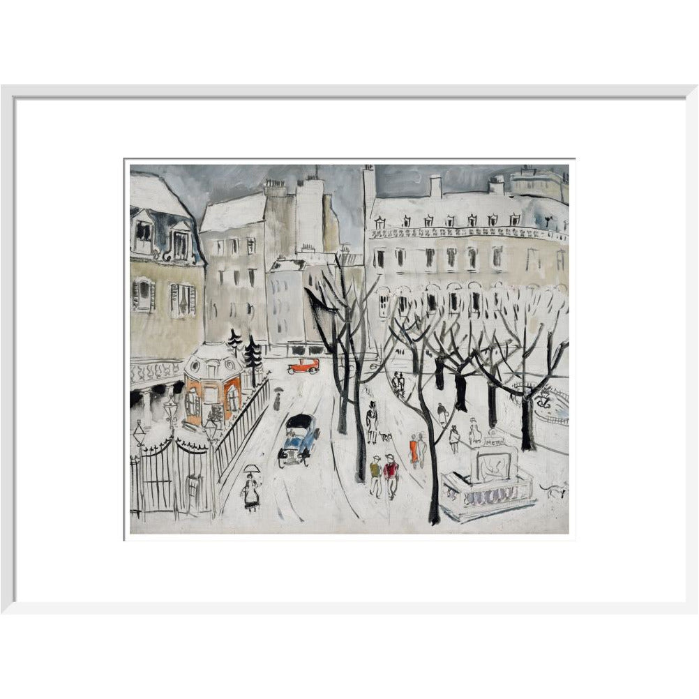 Paris Snow Scene - Art print