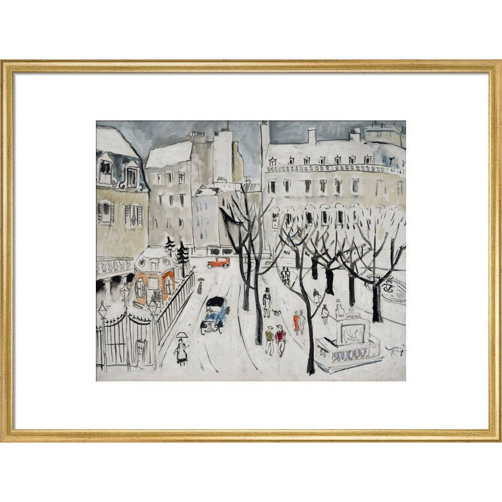 Paris Snow Scene - Art print