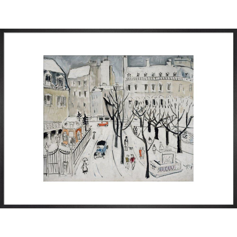 Paris Snow Scene - Art print