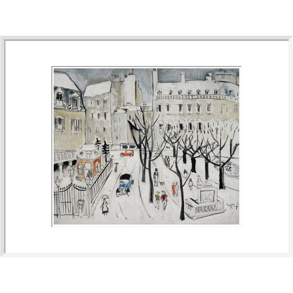 Paris Snow Scene - Art print