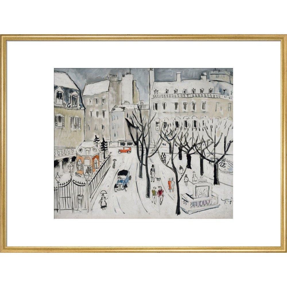 Paris Snow Scene - Art print