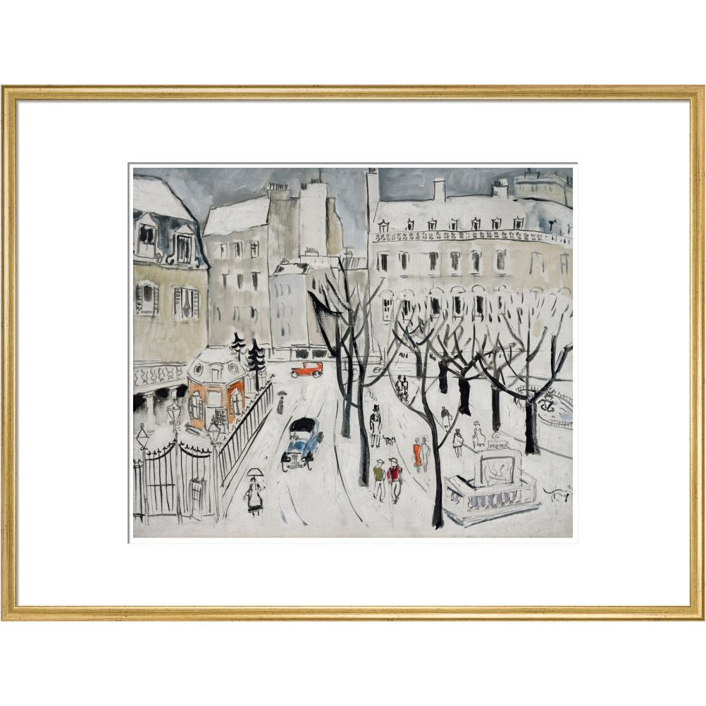 Paris Snow Scene - Art print