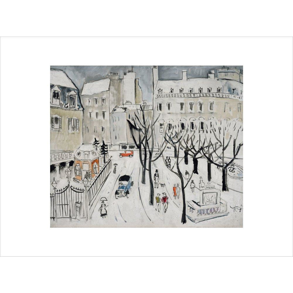 Paris Snow Scene - Art print