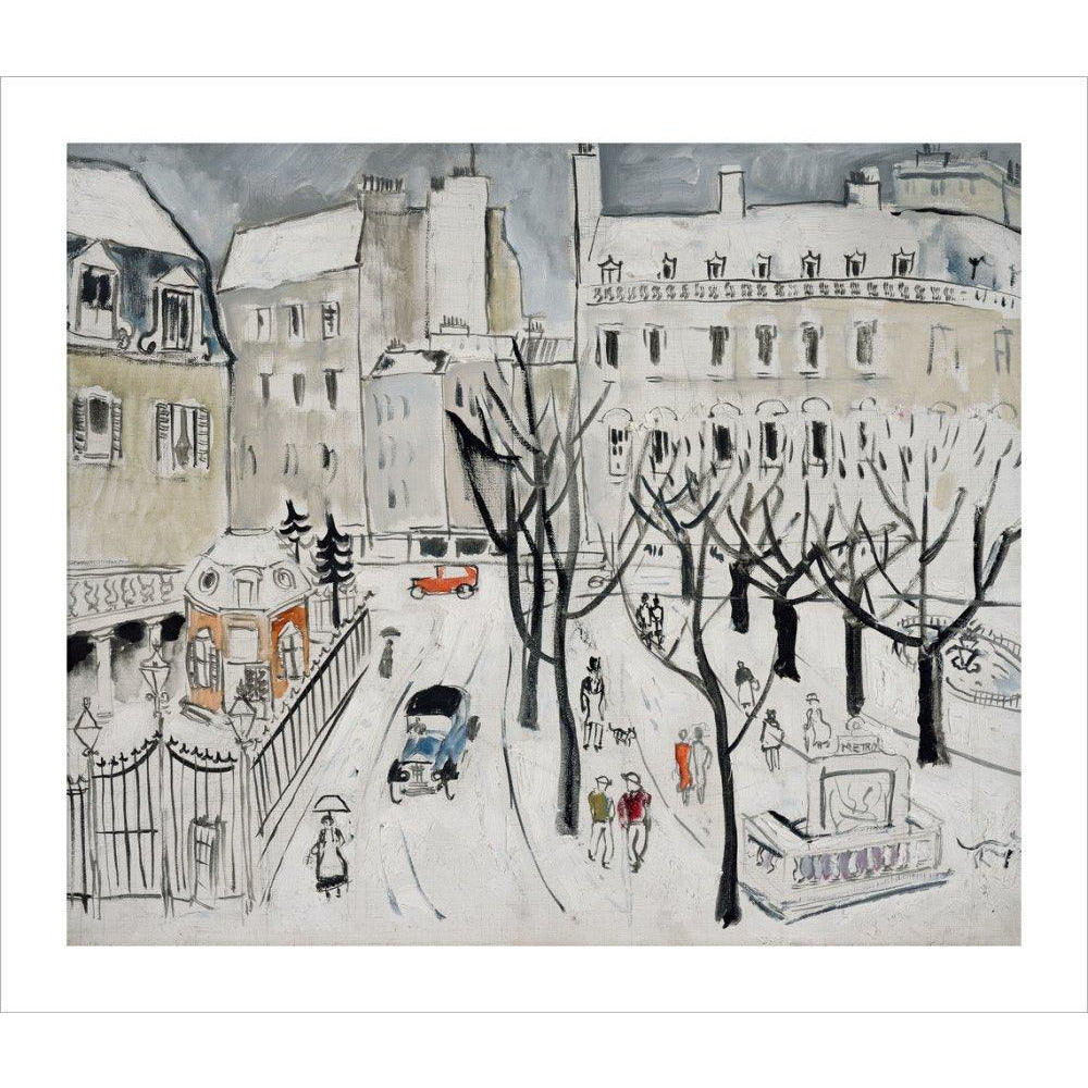 Paris Snow Scene - Art print