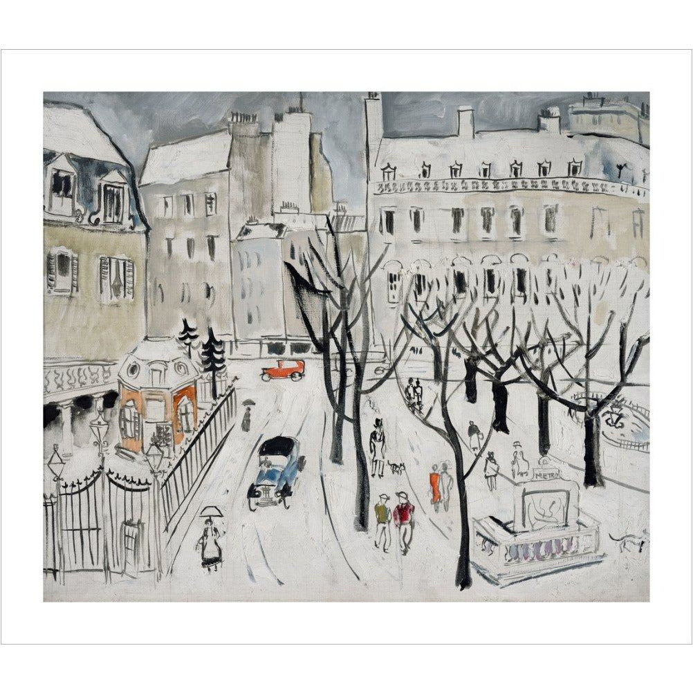 Paris Snow Scene - Art print