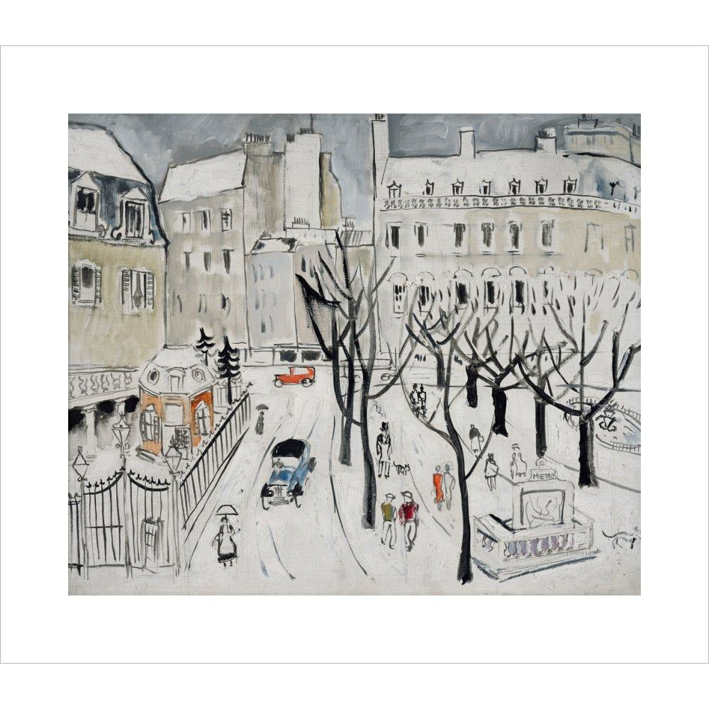 Paris Snow Scene - Art print