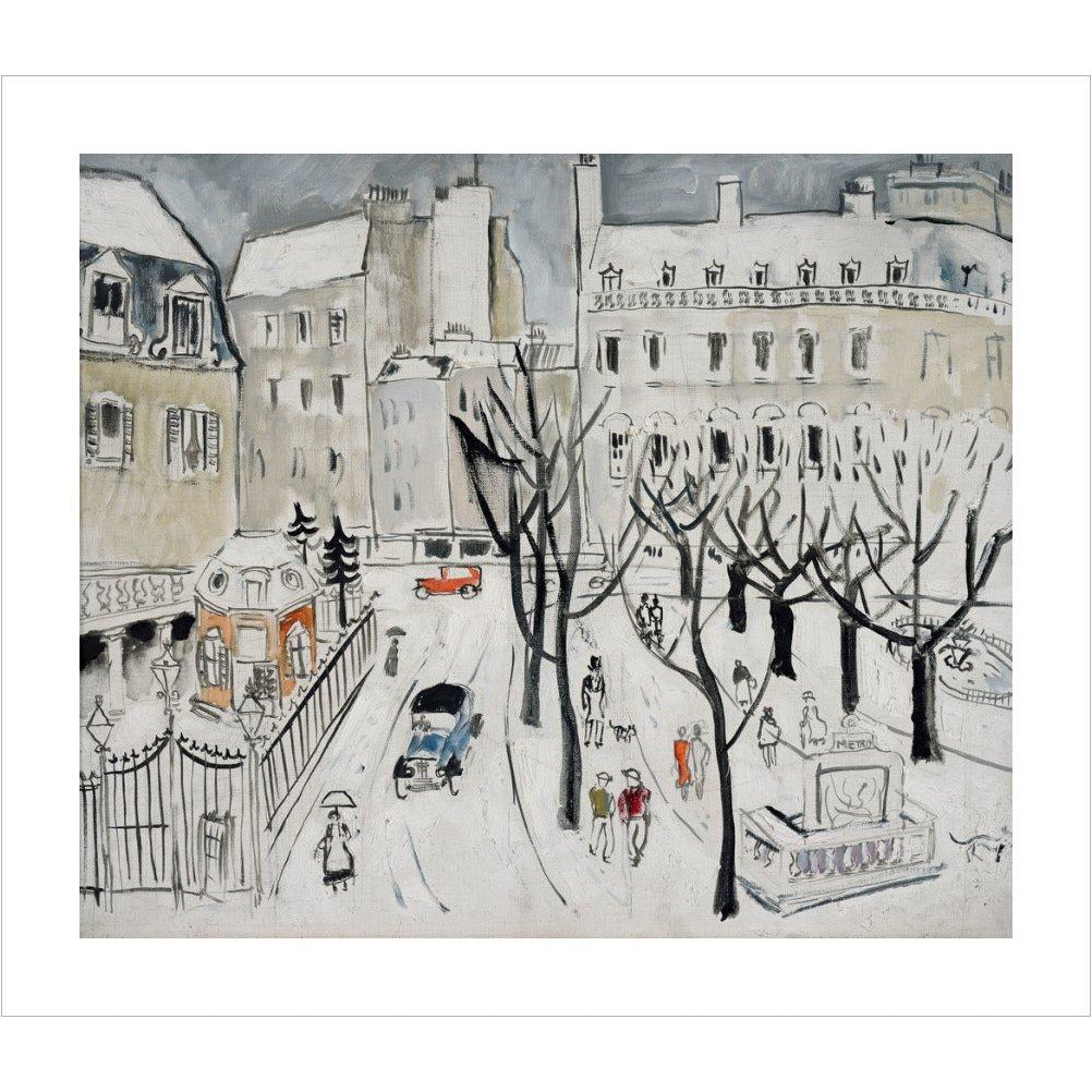 Paris Snow Scene - Art print