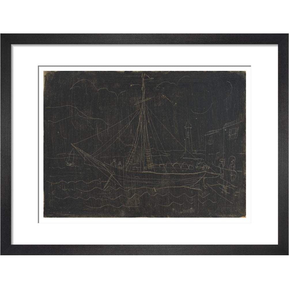 Ship in Harbour - Art print