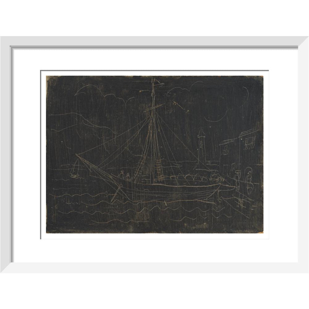 Ship in Harbour - Art print
