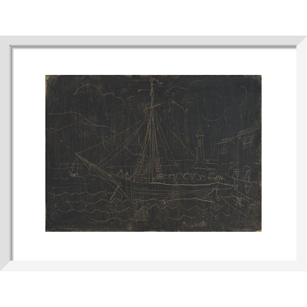 Ship in Harbour - Art print