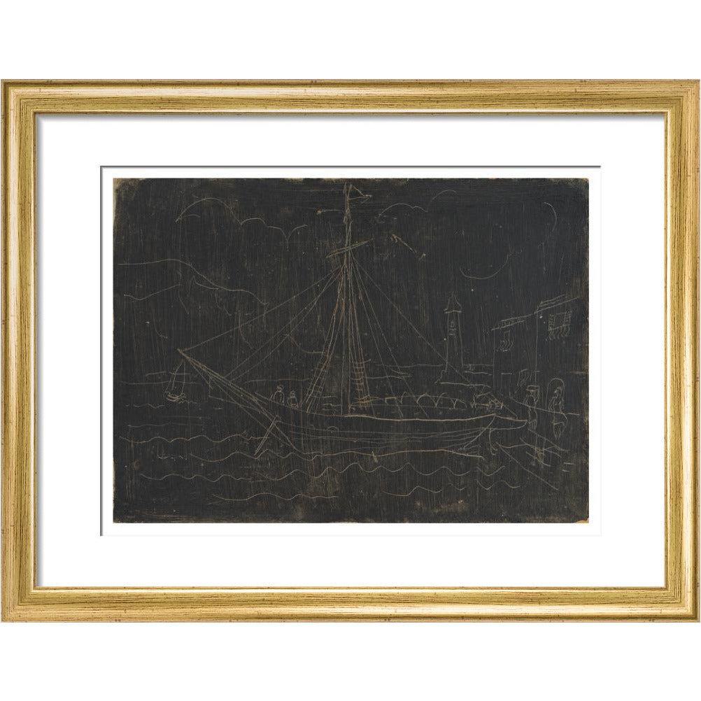 Ship in Harbour - Art print