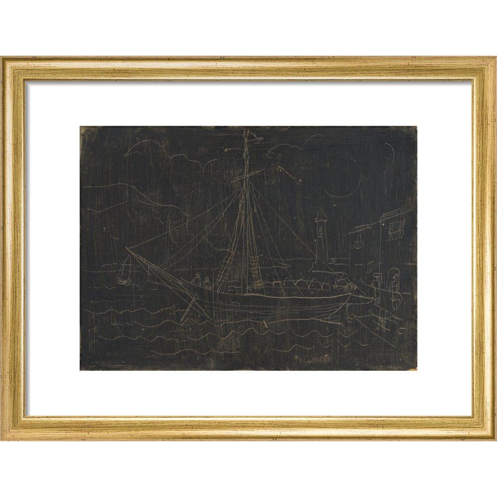 Ship in Harbour - Art print