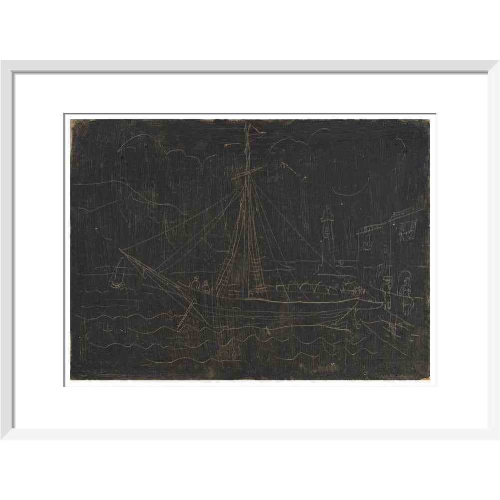 Ship in Harbour - Art print