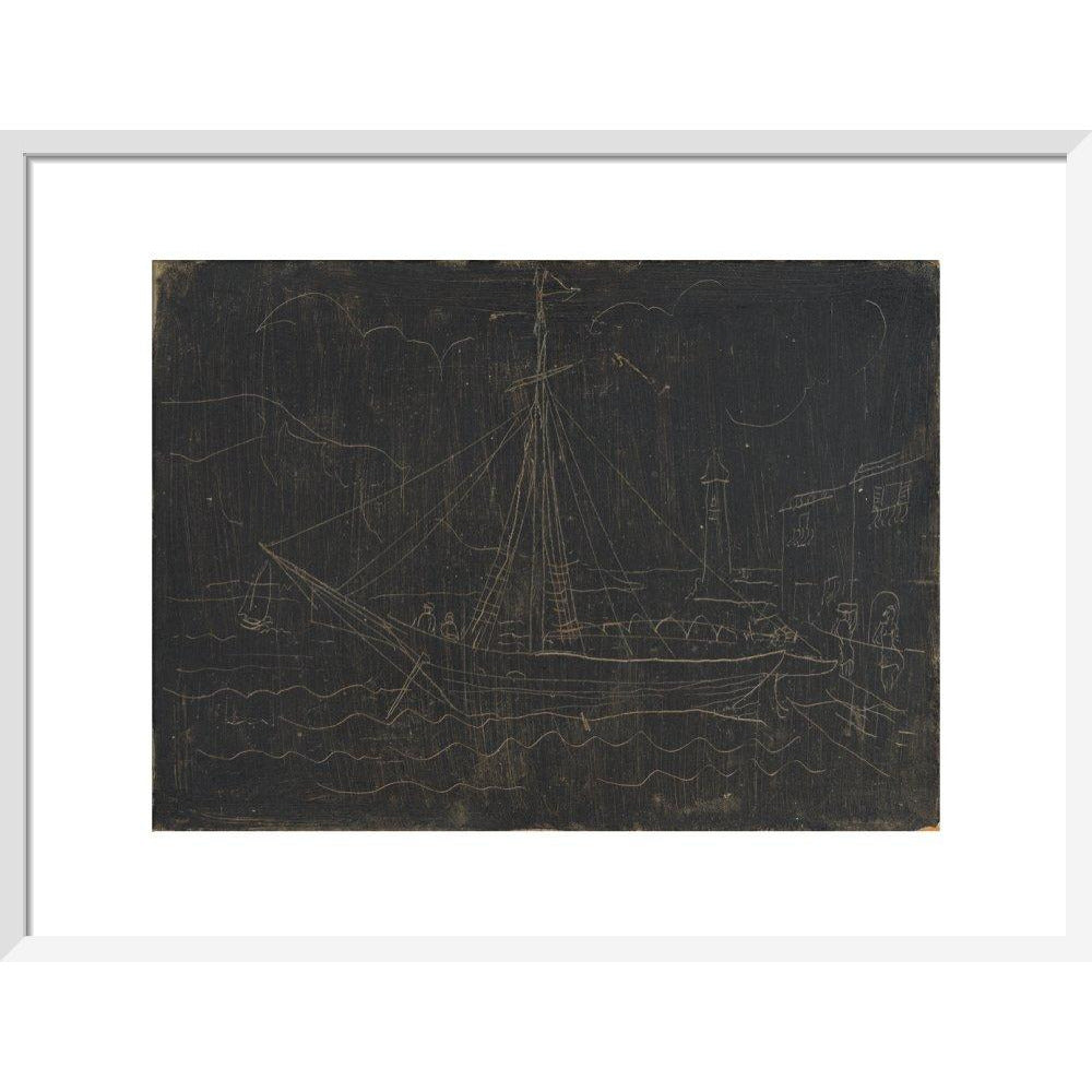 Ship in Harbour - Art print