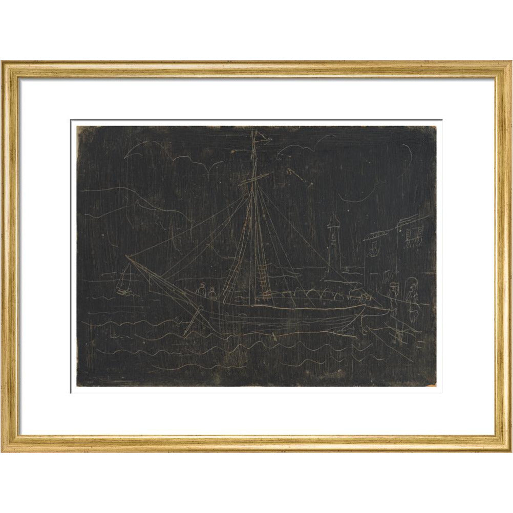 Ship in Harbour - Art print