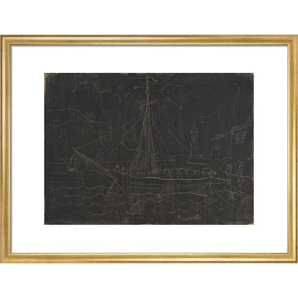 Ship in Harbour - Art print