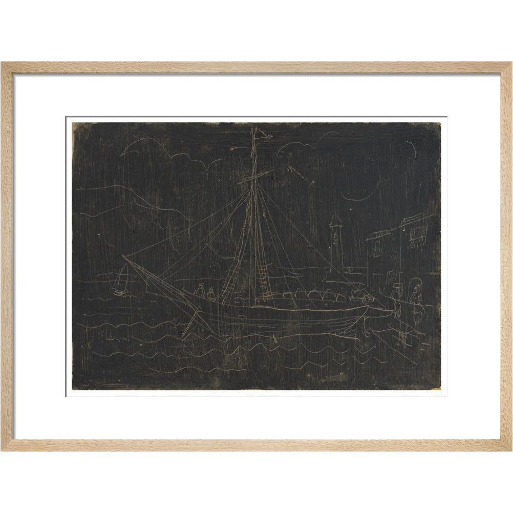 Ship in Harbour - Art print