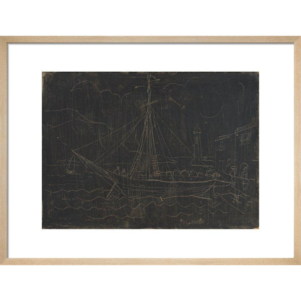 Ship in Harbour - Art print