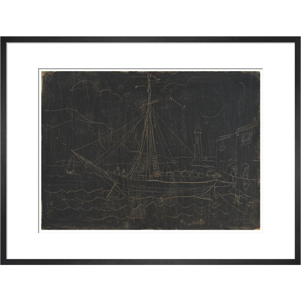 Ship in Harbour - Art print